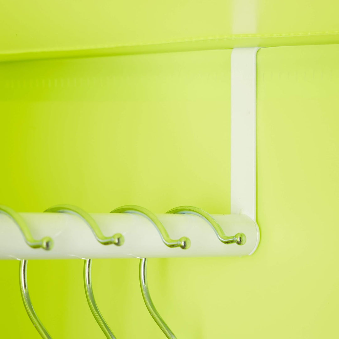 Relaxdays Kinderregal mit Tiermotiv, Kunststoff Steckregal m. Türen, Kinderzimmer Kleiderschrank m.