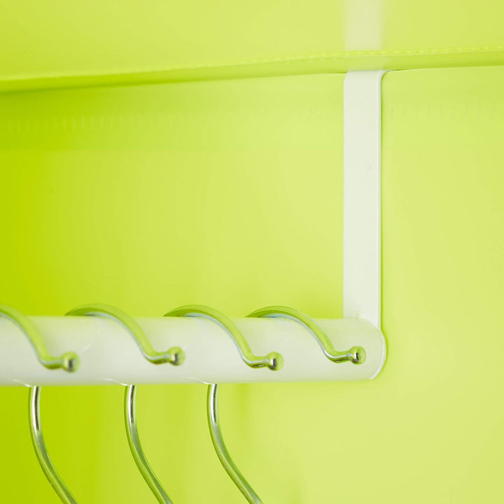 Relaxdays Kinderregal mit Tiermotiv, Kunststoff Steckregal m. Türen, Kinderzimmer Kleiderschrank m.