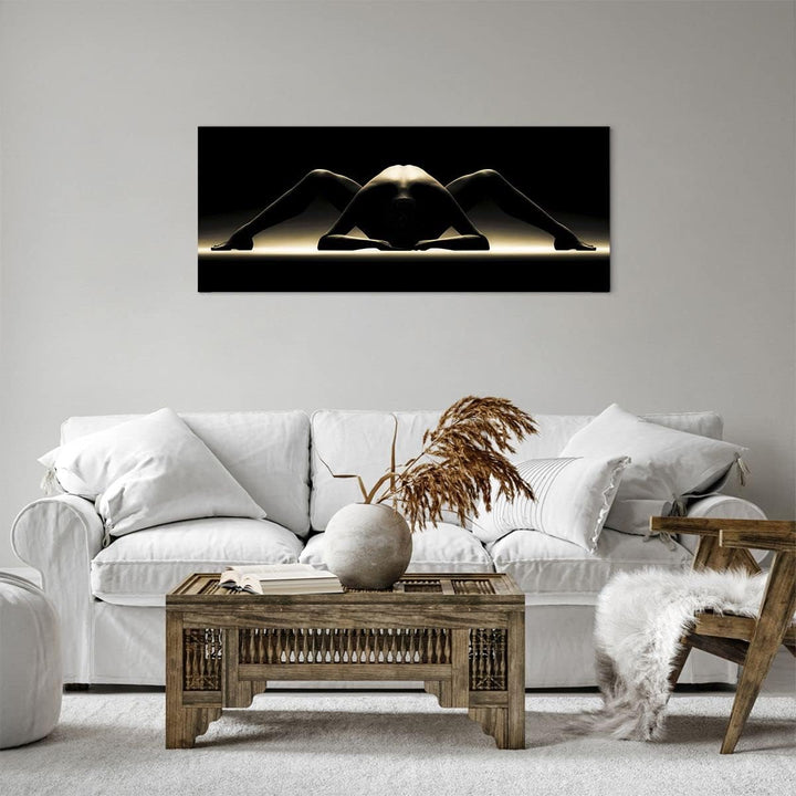 Bilder auf Leinwand 100x40cm Leinwandbild Nackter Körper Modell künstlerische Pose Gross Wanddeko Bi