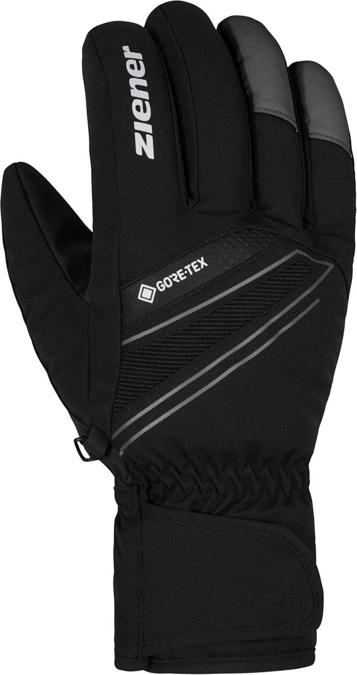 Ziener Herren Gunar Ski-Handschuhe/Wintersport | wasserdicht, atmungsaktiv, warm, Gore-Tex 10 black.