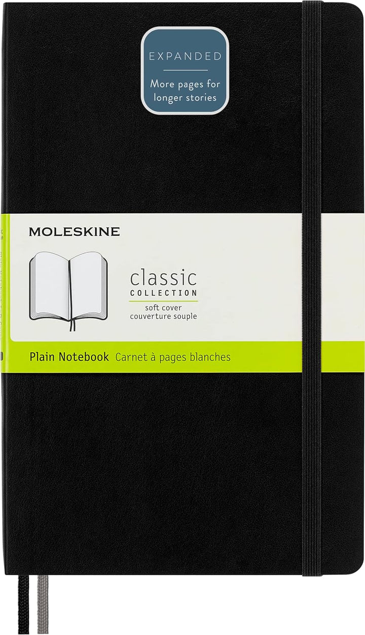 Moleskine - Klassisches erweitertes Notizbuch mit glattem Papier - Weicher Umschlag und elastischer