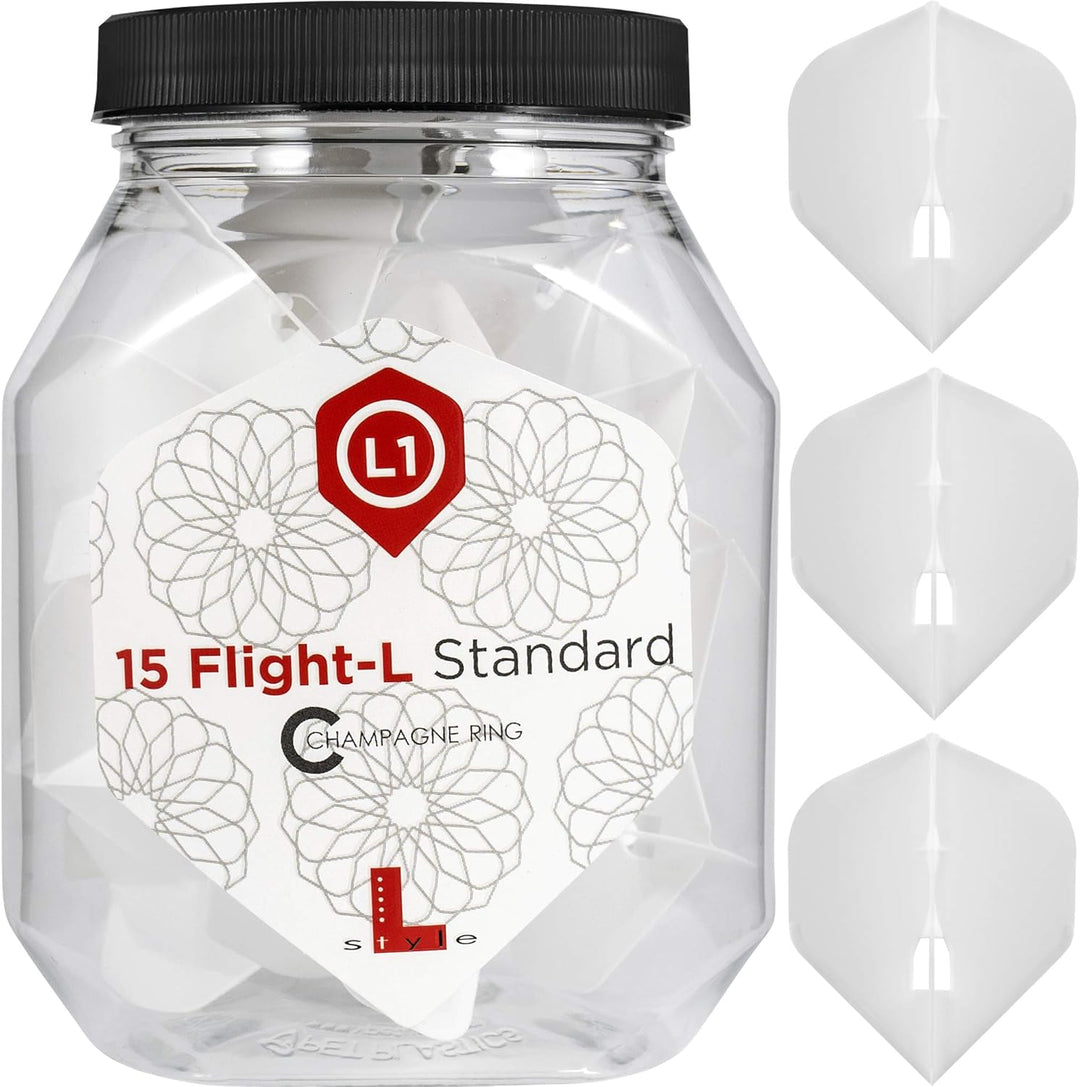 LSTYLE PRO Dart Flights Soft Material - Jar of 15 Practice Flights Standard, Standard
