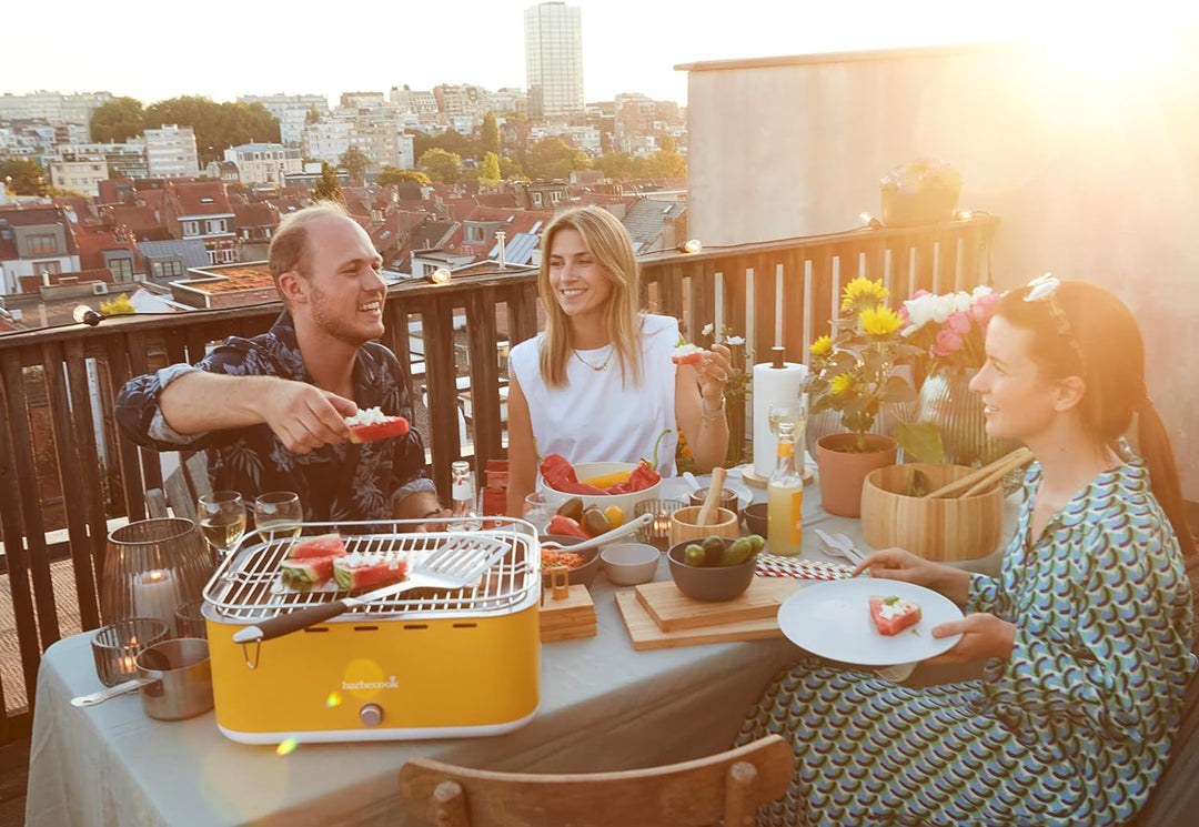 Barbecook Rauchfreier Holzkohlegrill Tischgrill mit Tragetasche geeignet für Balkon als Outdoor Camp