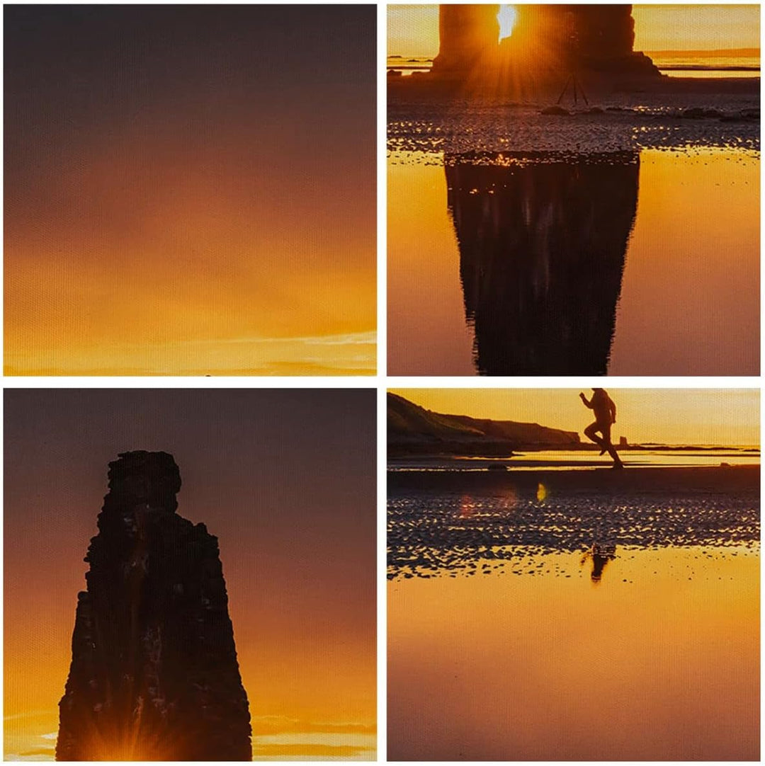 Wandbilder Dekoration Wohnzimmer Meer Felsen Wasser Panorama Bilder auf Leinwand 120x50cm Leinwandbi