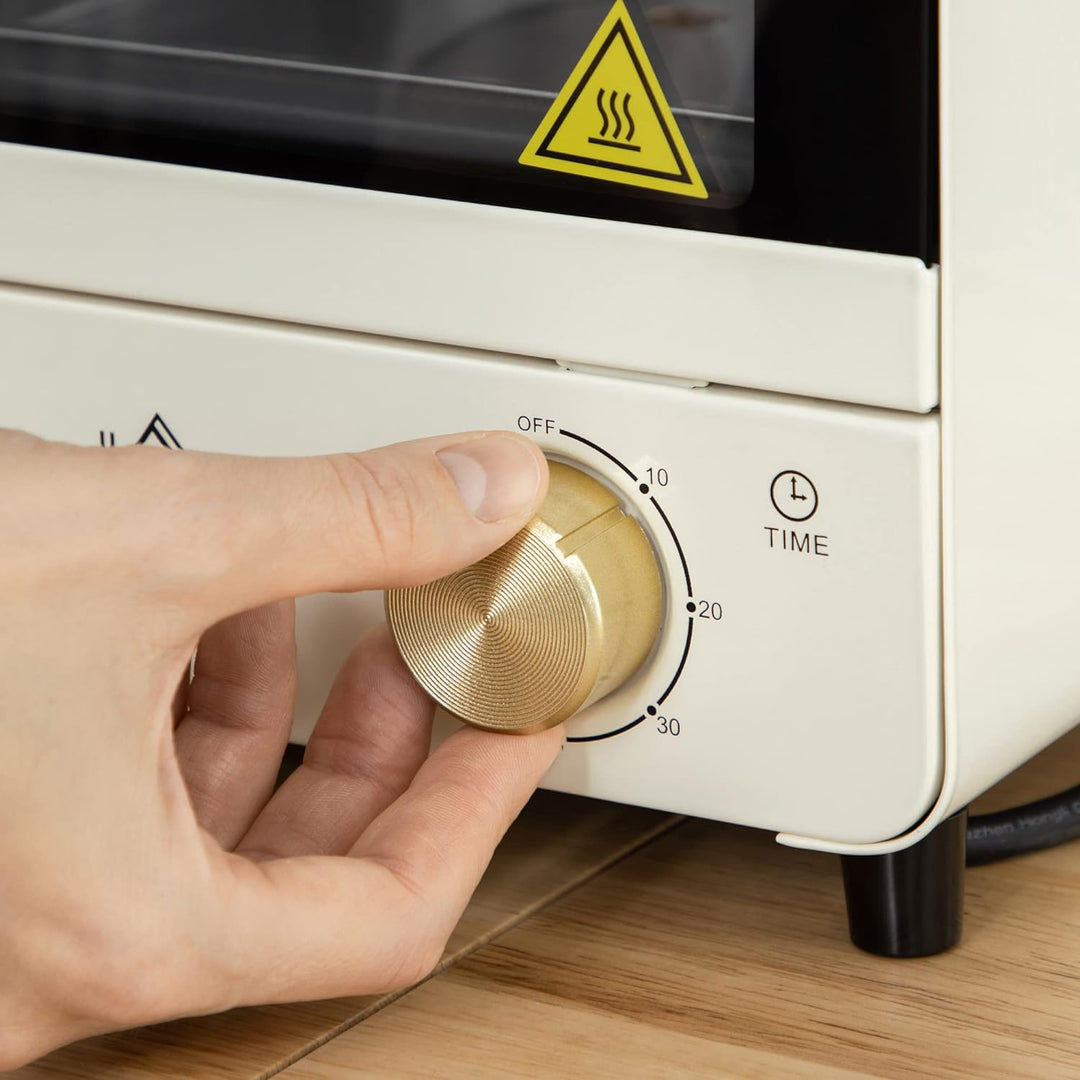 HOMCOM Minibackofen 15L, Pizza-Ofen mit Umluft, 1000 W Elektrischer Mini Ofen inkl. Backblech Set, K