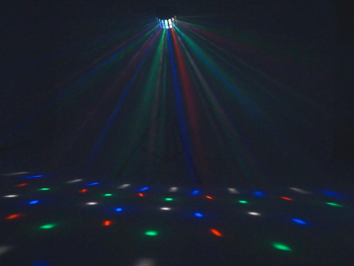 Eurolite LED Mini D-5 Strahleneffekt | Mini-Strahleneffekt mit LEDs in RGBAW | Musikgetaktet über ei