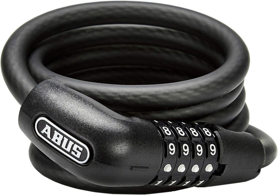ABUS Panzerkabelschloss Steel-O-Flex Tresorflex 6615C + SCMU-Halterung - Zahlenschloss aus Stahlkabe