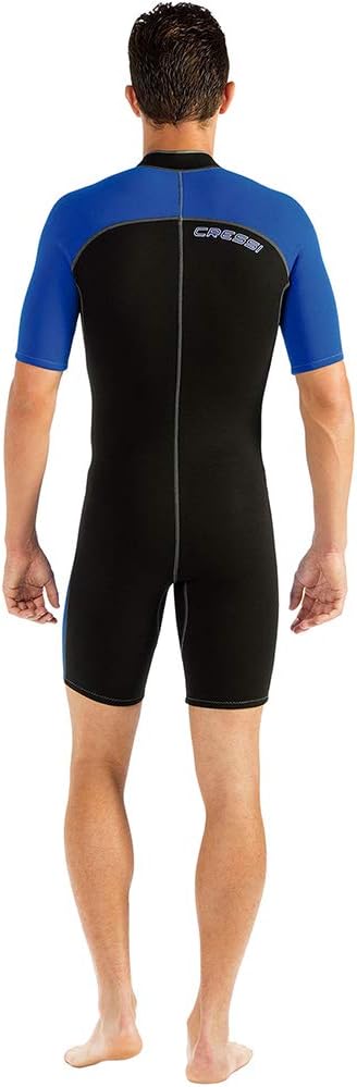 Cressi Lido Man - Shorty Neopren High Stretch 2 mm Neoprenanzug für Herren Schwarz -Blau M, Schwarz