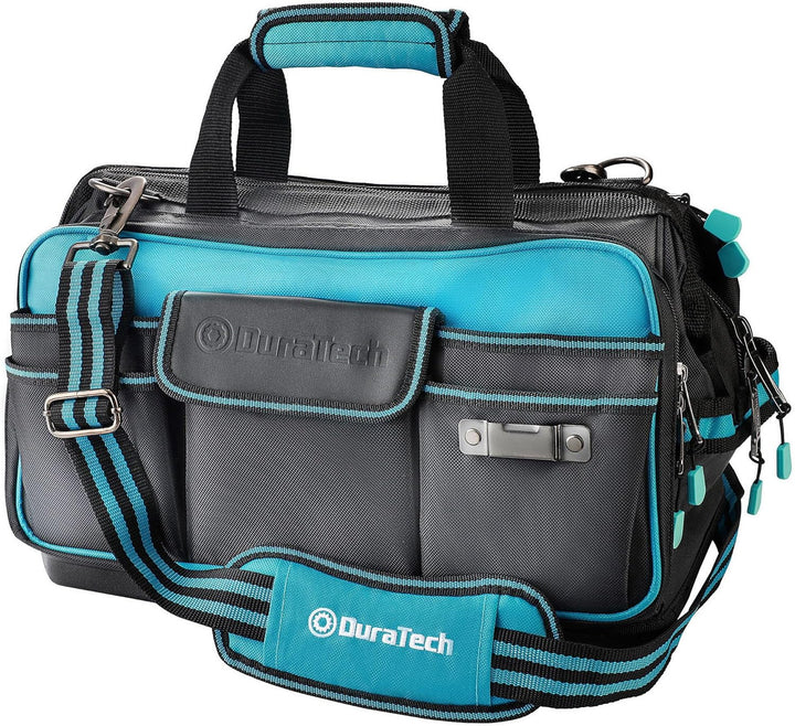 DURATECH Werkzeugtasche Elektriker Wasserdicht 43CM, Profi Werkzeugtasche mit breiter Öffnung & hohe