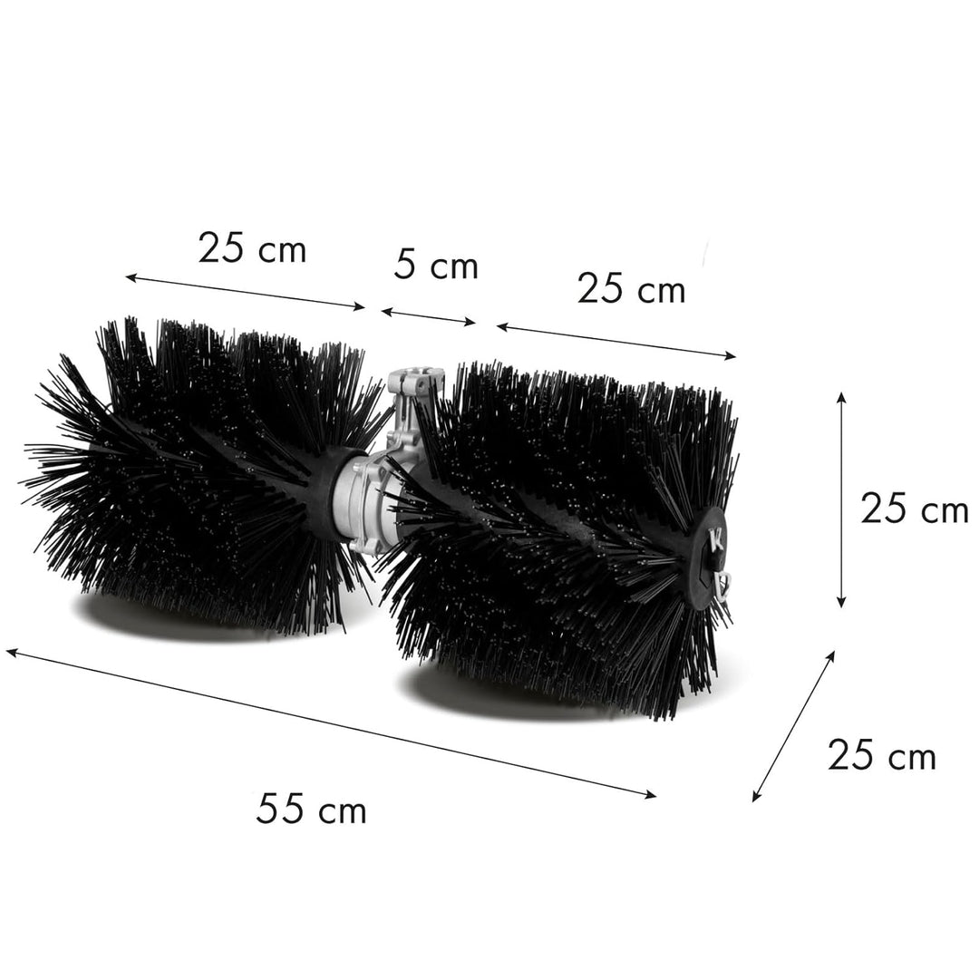 EBERTH Kehrwalze Kehrbürste Ersatzteil Für Kehrmaschine, Mit Getriebestange, 60cm Breite, Ganzjahres