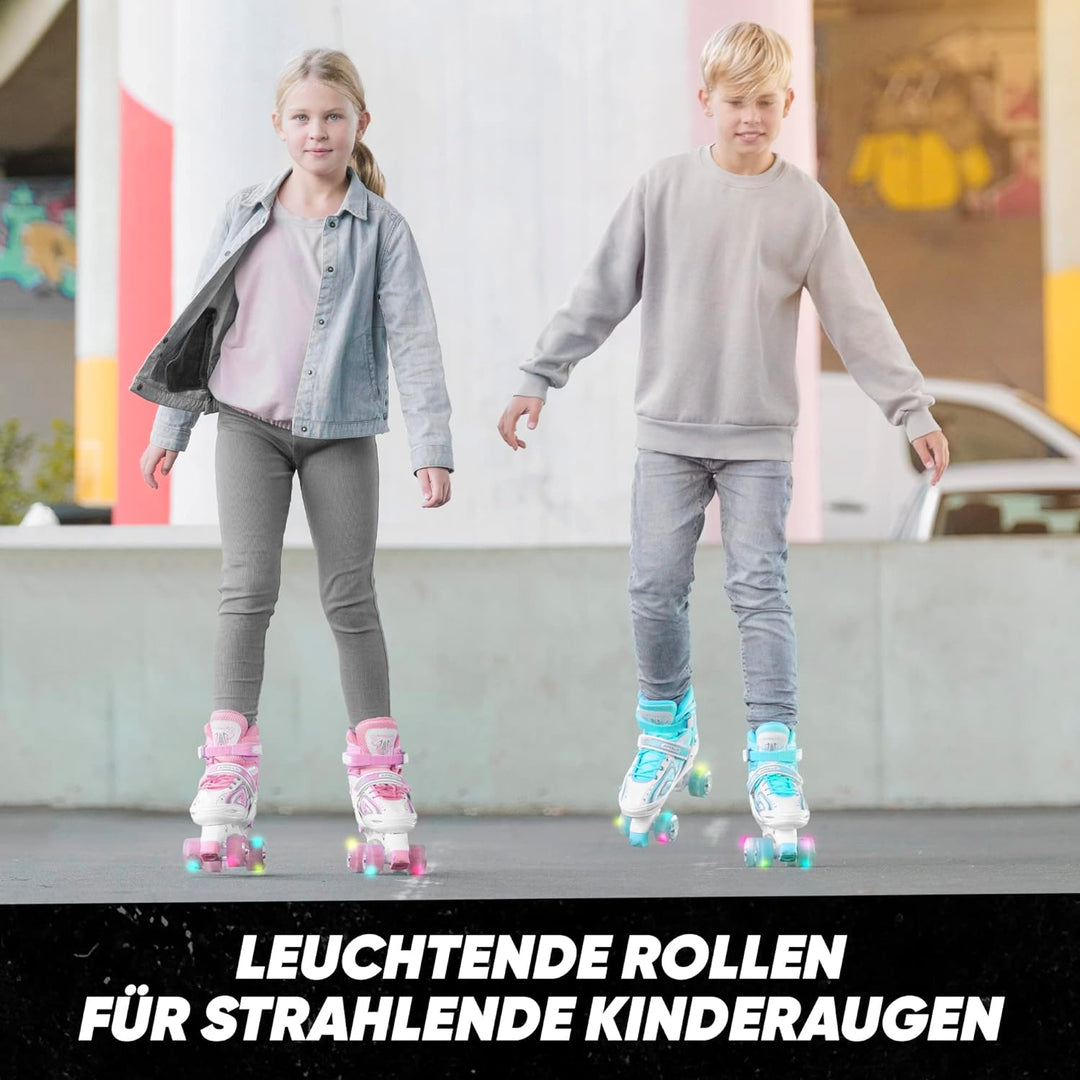Apollo Super Quad X Pro | verstellbare Rollschuhe für Kinder | komfortable, grössenverstellbare LED