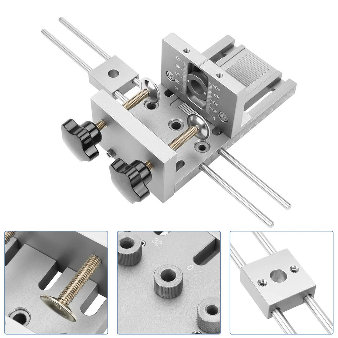 Bohrschablone,CEIEVER Bohrhilfe 6/8/10/15mm Dübelhilfe Bohrlehre aus 6061 Aluminium Legierung,pocket