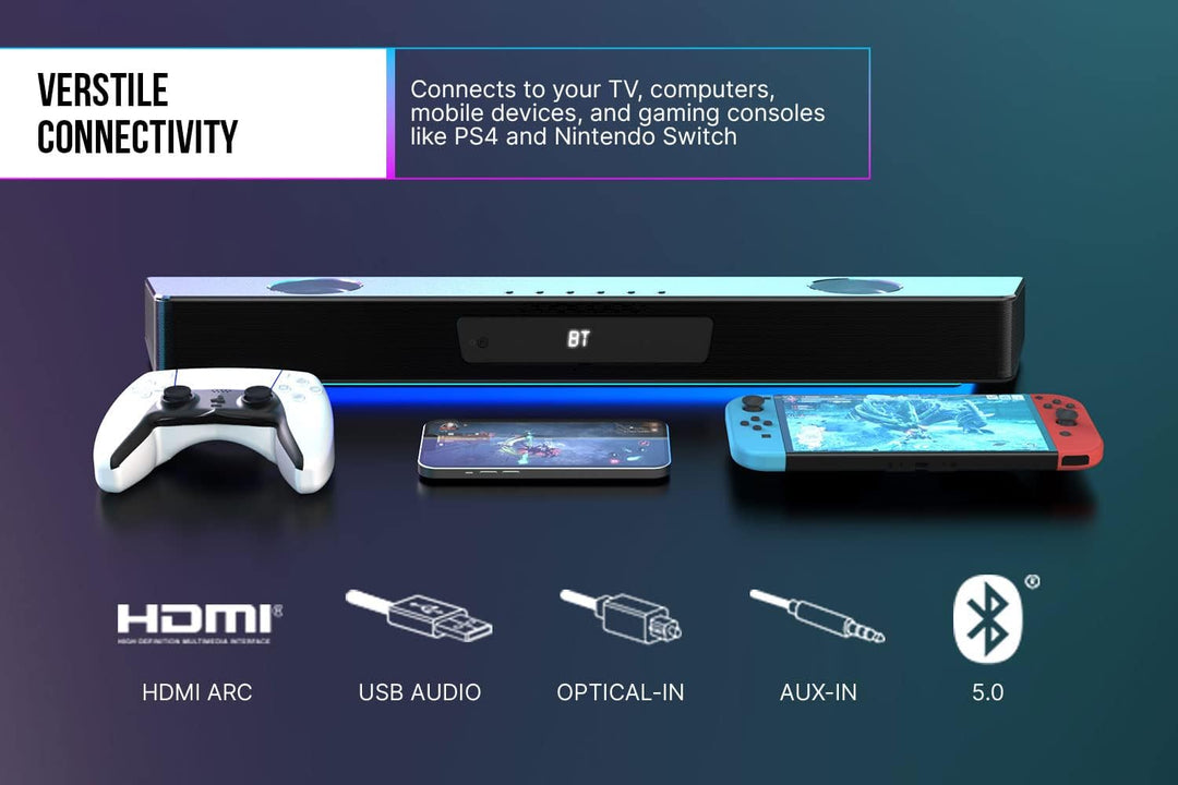 CREATIVE Sound Blaster Katana V2X, 2.1 Soundbar, HDMI ARC, USB Audio, SXFI, Optical-In