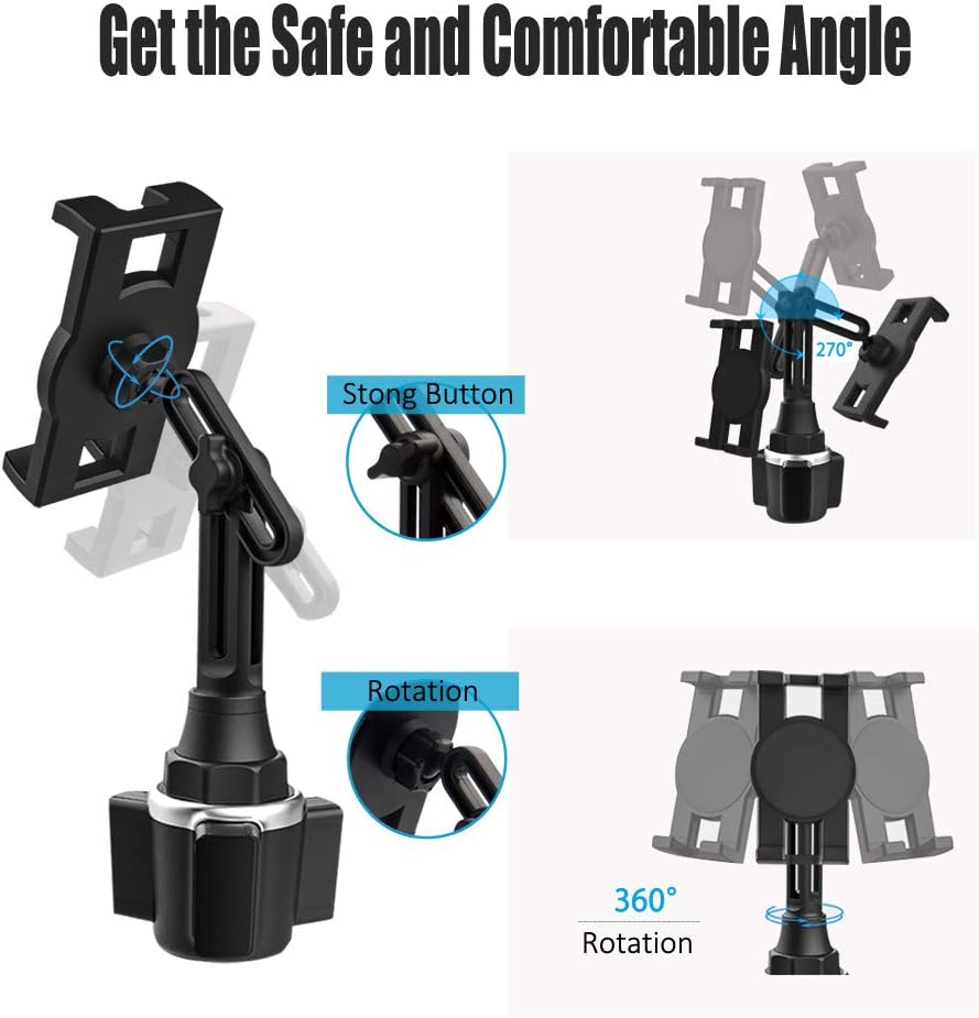 Getränkehalter Auto Tablet Halterung, woleyi PKW LKW Becherhalter Tablet Handyhalter mit Verstellbar
