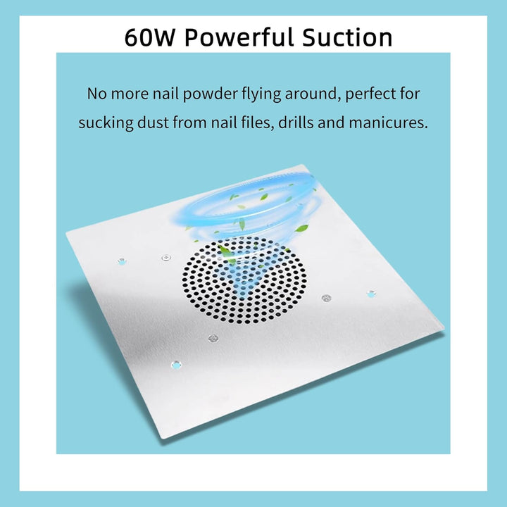 Nagelstaubsauger, Starker Sauger, 60 W, Nagelstaubsammler für den Salongebrauch Heimgebrauch, geräus