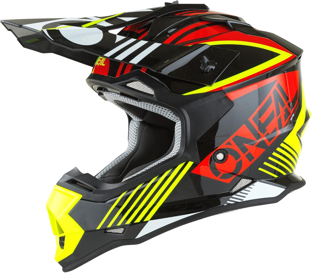 O'NEAL 2 SRS Helm Rush S (55/56 cm) Rot/Neongelb, S (55/56 cm) Rot/Neongelb