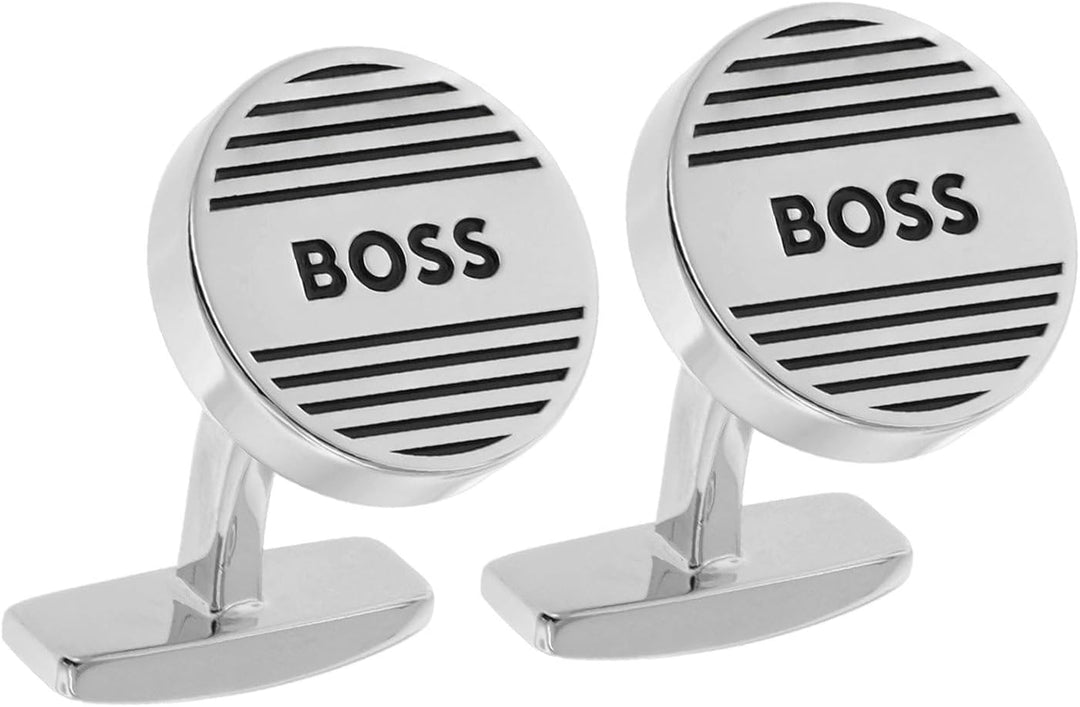 BOSS Herren Jaiden Manschettenknöpfe, Black1, Einheitsgrösse