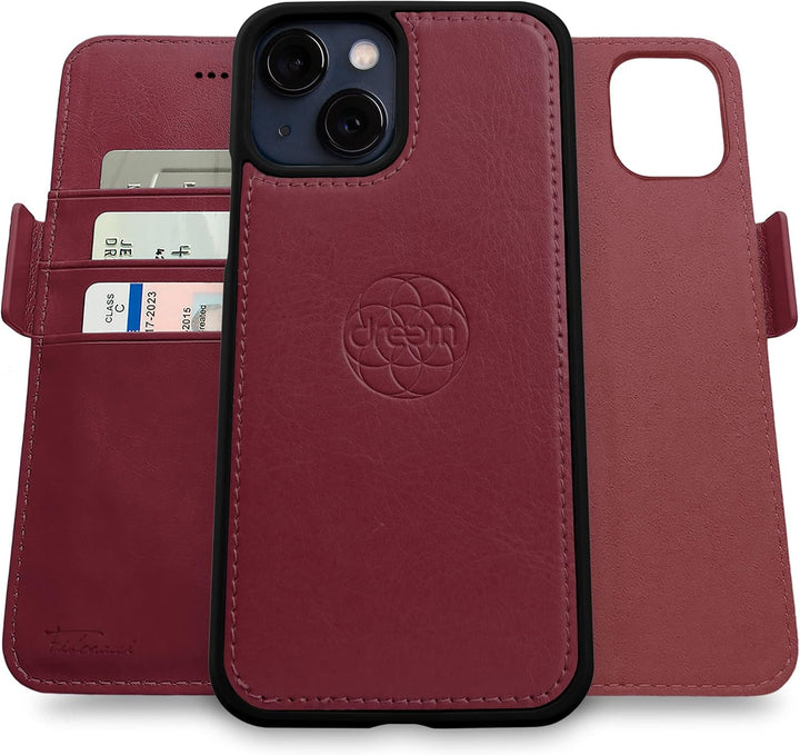 Dreem Fibonacci iPhone 13 Brieftaschen-Etui / 2-in-1 stossfestes Etui und abnehmbares Folio aus vega