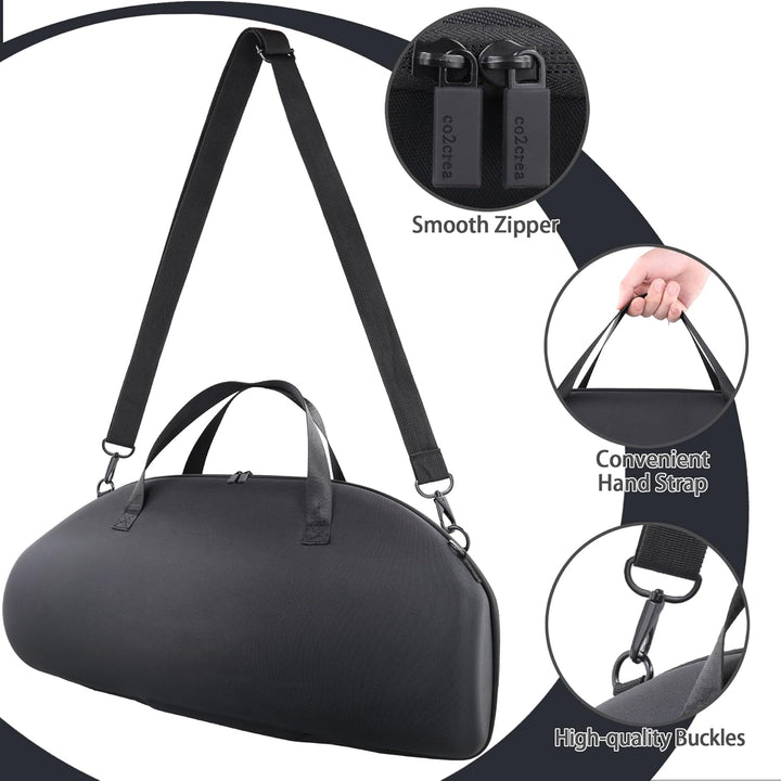 co2CREA Hart Tragetasche mit Mini Zubehörtasche und Schultergurt Für JBL Boombox 3 /Boombox 3 WiFi/B