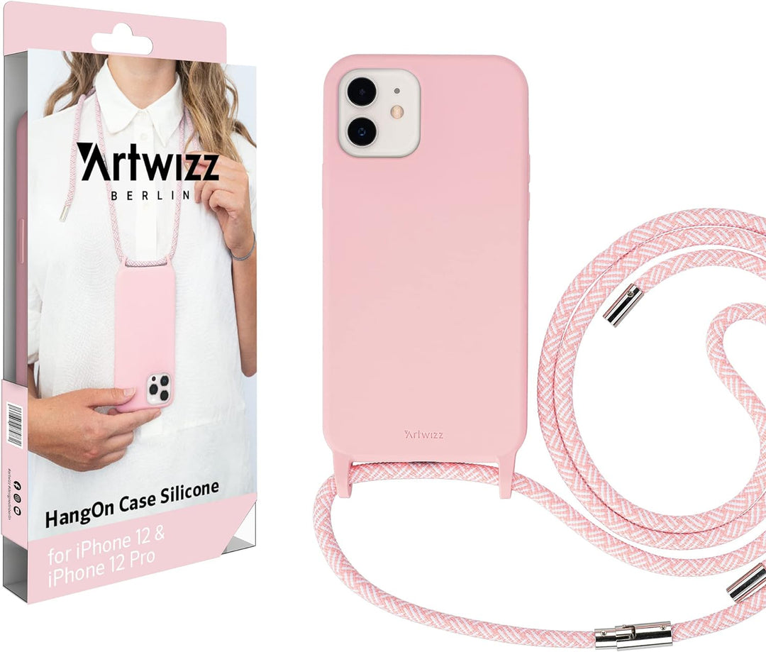 Artwizz HangOn Case geeignet für iPhone 12/12 PRO (6.1') - Elastische Schutzhülle aus Silikon als Ha