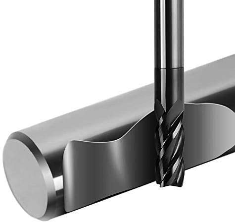 ASZLBYM 8 Stück 2–12 mm CNC-Vierkant-Schaftfräser, Hartmetall-Wolframstahl, 4-fach-Fräser, Fräser, D