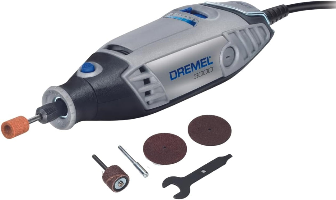 Dremel 3000 Multifunktionswerkzeug 130W, Set mit 5 Zubehörteilen, Variable Drehzal 10.000-33.000 U/m