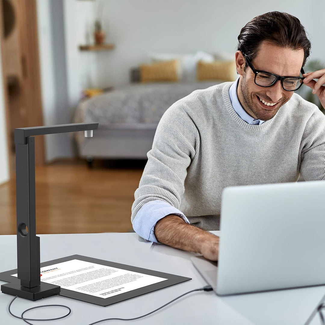 CZUR Lens Pro Tragbarer Dokumentenscanner, 12 MP/330 DPI, schneller Scanner Papierschutz kein Stau/k