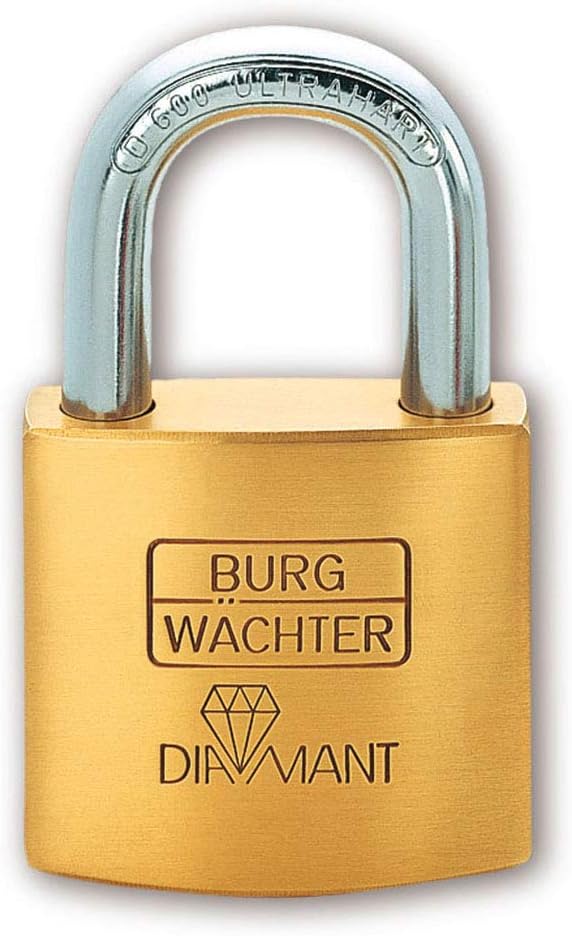 Burg-Wächter Vorhängeschloss, Diamant D 600 60, Inkl. 2 Schlüssel, Bügelstärke: 11 mm Bügelstärke 11