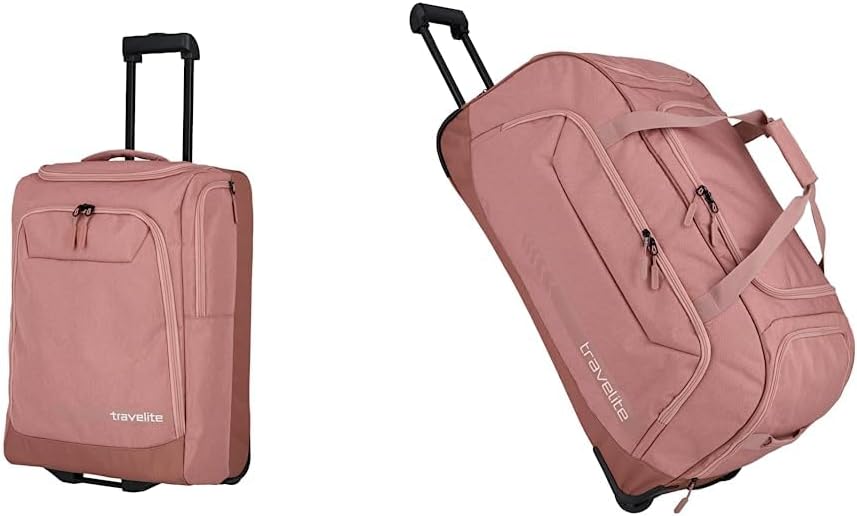 Travelite Trolley Grösse S Handgepäck, 55 cm, 44 Liter, rosé & Trolley Grösse XL, Gepäck Serie Kick