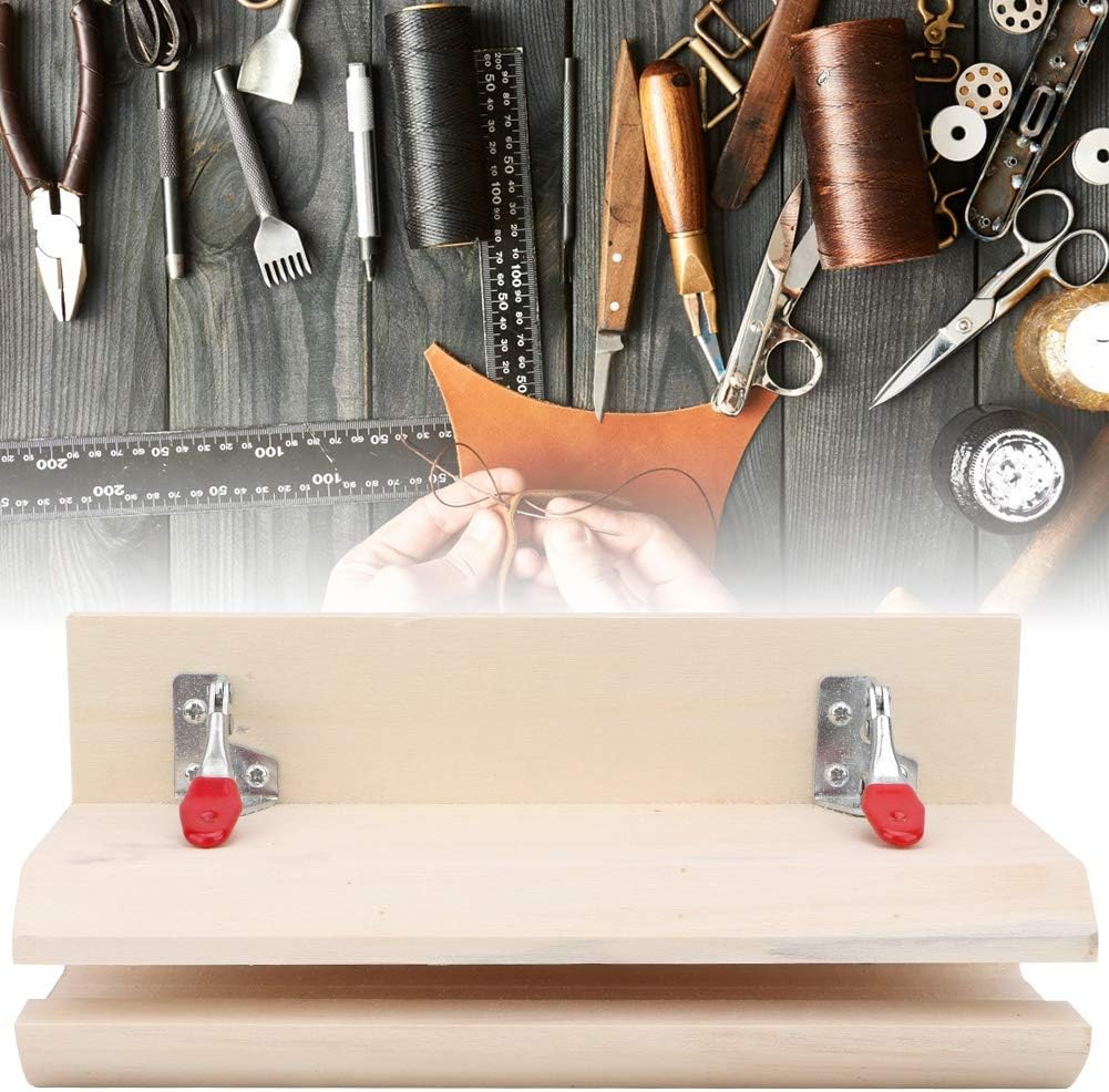 Leder Nähpferd Klemme, Lederhandwerk Handnähpferd Verbesserte Holz Tischklemme für Lederhandwerk Näh