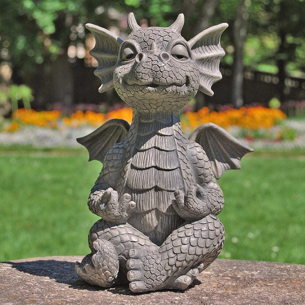 Tianbi Drachen Statue Wohnkultur Harz Zen Yoga Drachen Garten Dekoration Drachen Buddha Kunst Skulpt