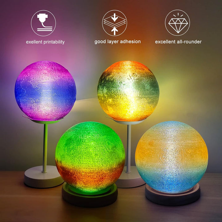 IEMAI 3D Drucker Filament PETG Set, Rainbow Filament PETG 1.75mm, PETG Filament 1.75mm, Regenbogen 2