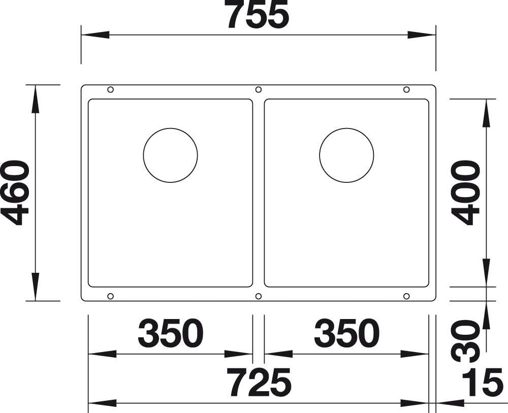 BLANCO SUBLINE 350/350-U | SILGRANIT cafe | Einbauart: Unterbau | ohne Ablauffernbedienung | 80er Un