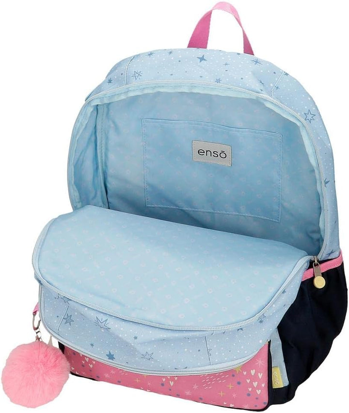 Enso Dreams Come True Schulrucksack mit zwei Fächern, mehrfarbig, 32 x 44 x 17 cm, Polyester doppelt