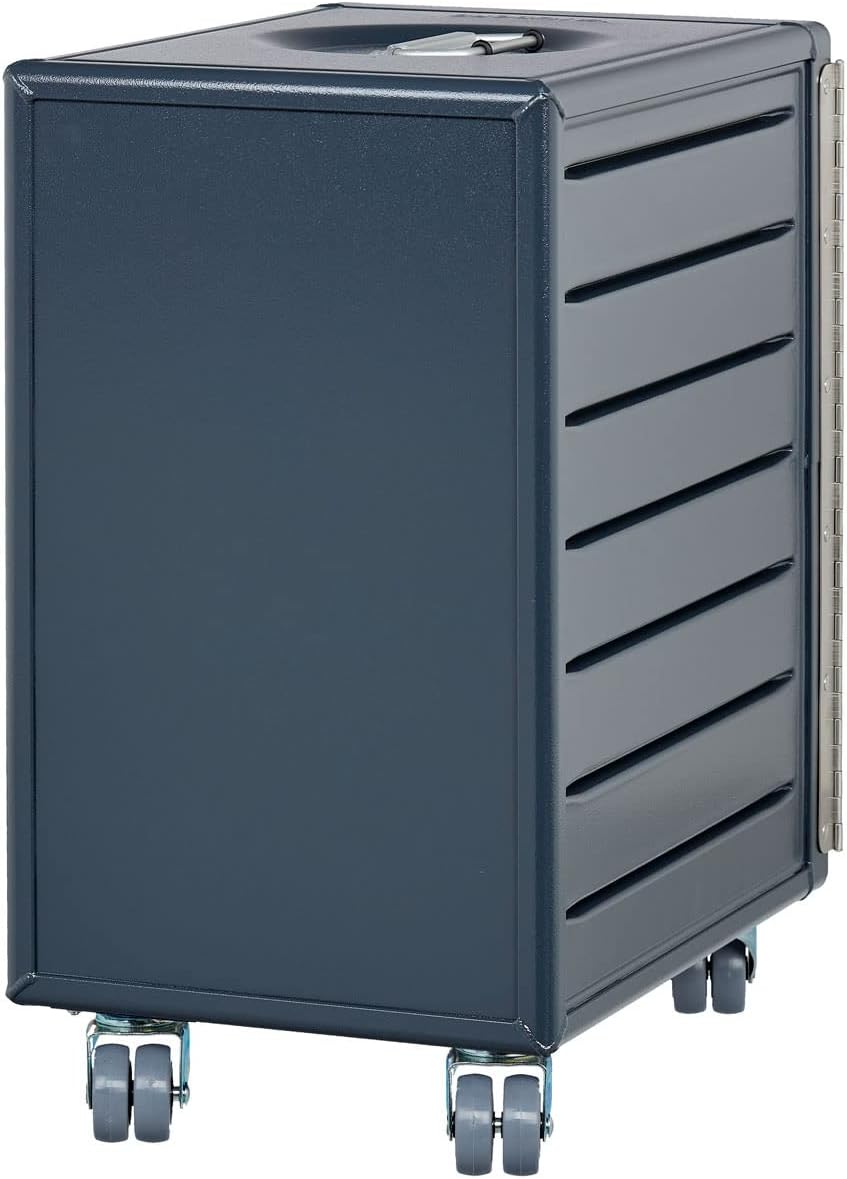 VanDeBord Bord Box XL mit Rollen Anthrazit, grosser Rollcontainer, original Flugzeugmöbel aus der Lu