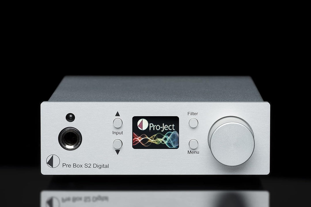 Pro-Ject Pre Box S2 Digital, Audiophiler Stereo Vorverstärker (Silber), Silber