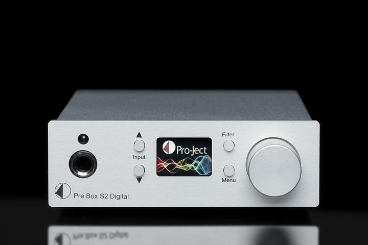 Pro-Ject Pre Box S2 Digital, Audiophiler Stereo Vorverstärker (Silber), Silber