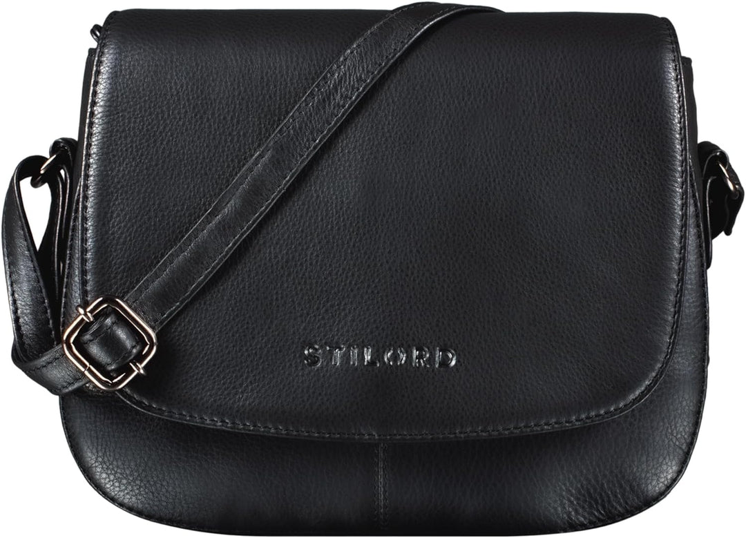 STILORD 'Savannah' Umhängetasche Damen Leder Handtasche kleine Schultertasche Crossbody Bag Ausgehta