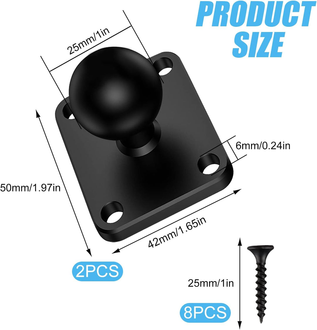 Ram Mount Arm Handyhalter Fahrrad Kugelkopf Wandhalterung Square Base 2 Stck 1" Handyhalterung zum S