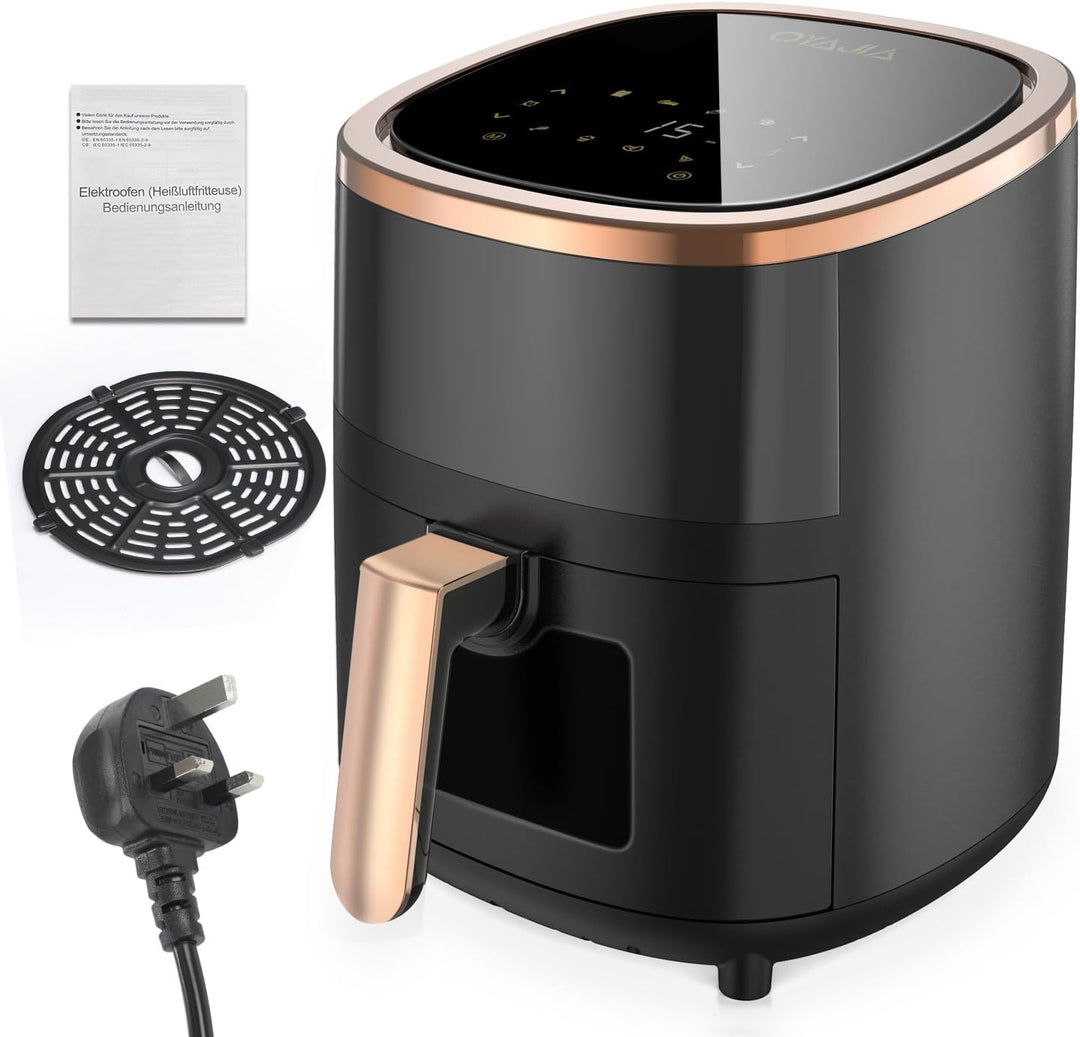 Heissluftfritteuse 6L Airfryer mit 8 Programme, Rapid Air Heisslufttechnologie, Touchscreen, Sichtfe