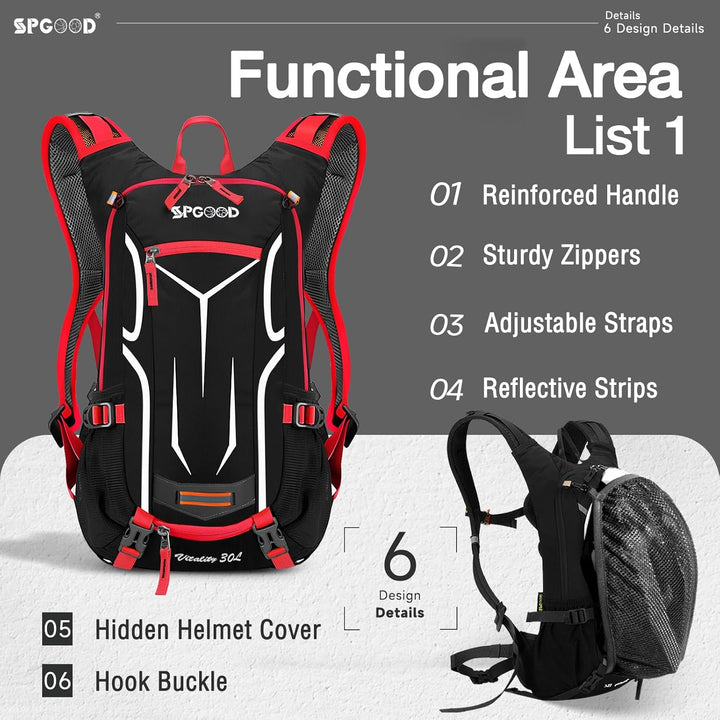 SPGOOD Fahrradrucksack 20L/25L/30L (9 Farben)-Wasserdichter Ultraleicht-für Damen & Herren Multifunk