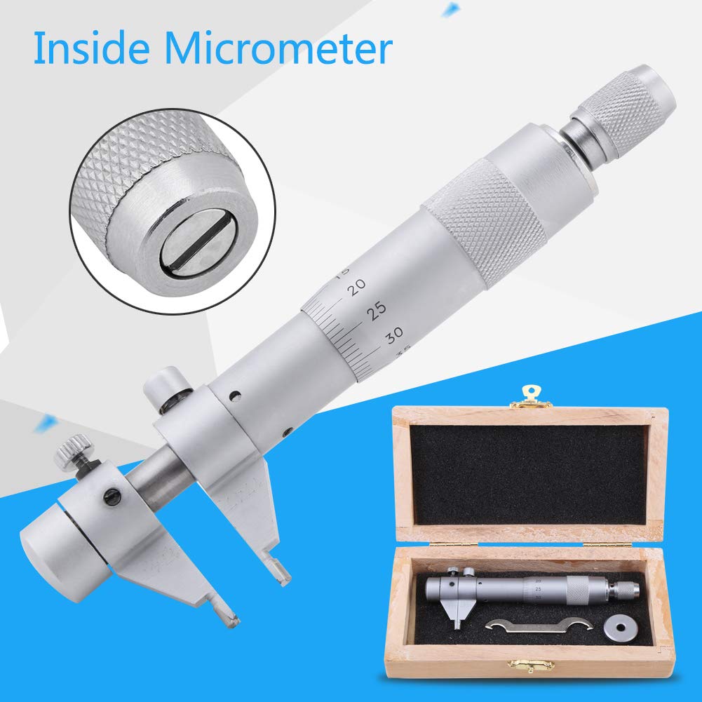 Fafeicy Innenmikrometer, Edelstahl Lochbohrung Innendurchmesser Messgerät, 5-30 mm Messbereich 0,01