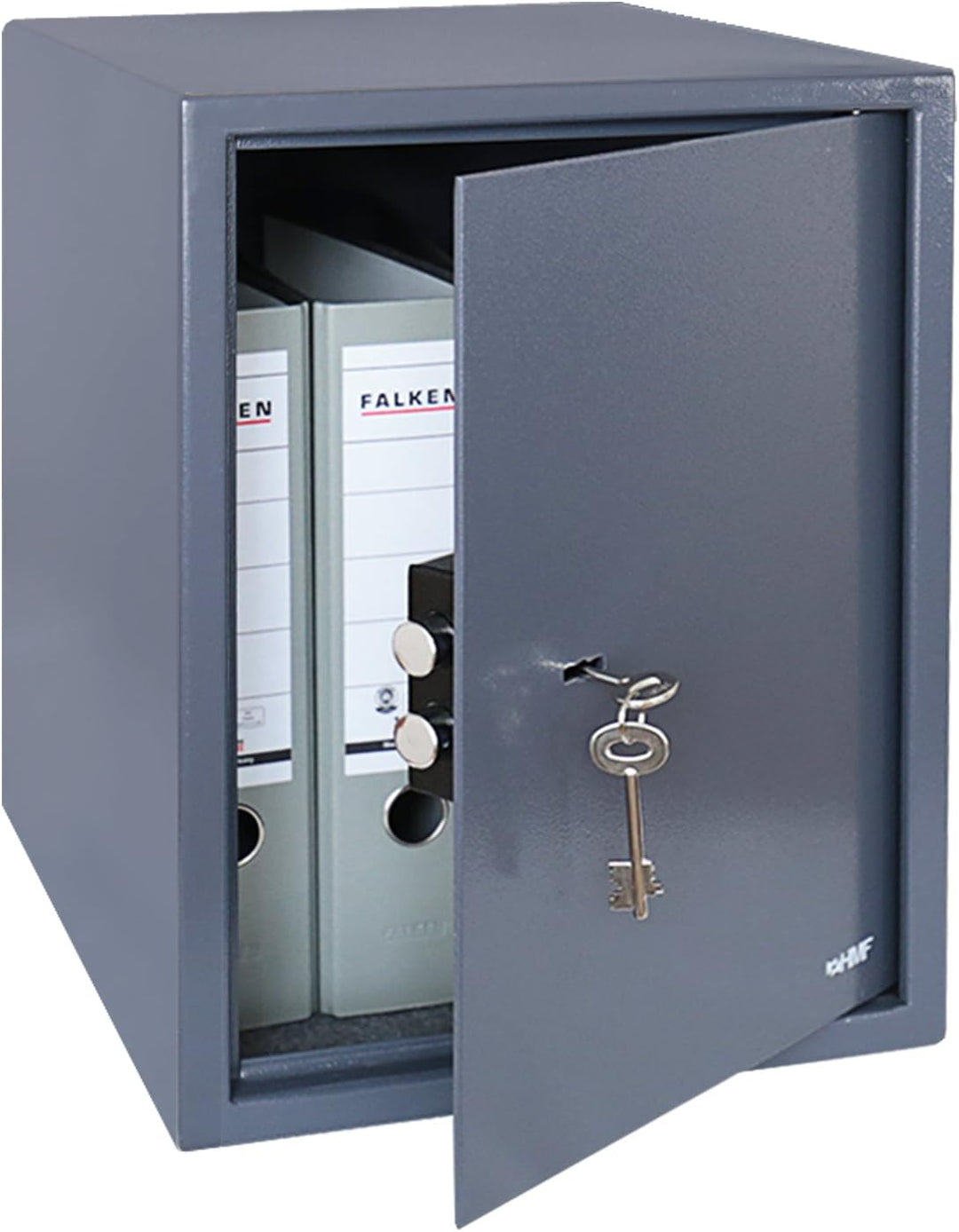 HMF 49208-11 Tresor Möbeltresor A4 Ordner, Doppelbartschloss, 48,0 x 36,0 x 37,0 cm, anthrazit 36 x