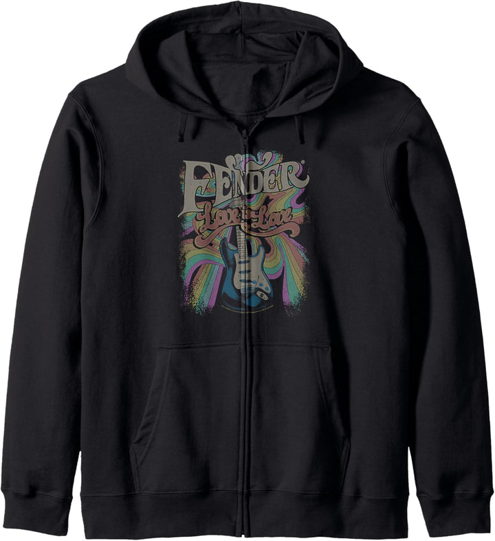 Fender Love Is Love Retro Trippy Entangled Rainbows Kapuzenjacke