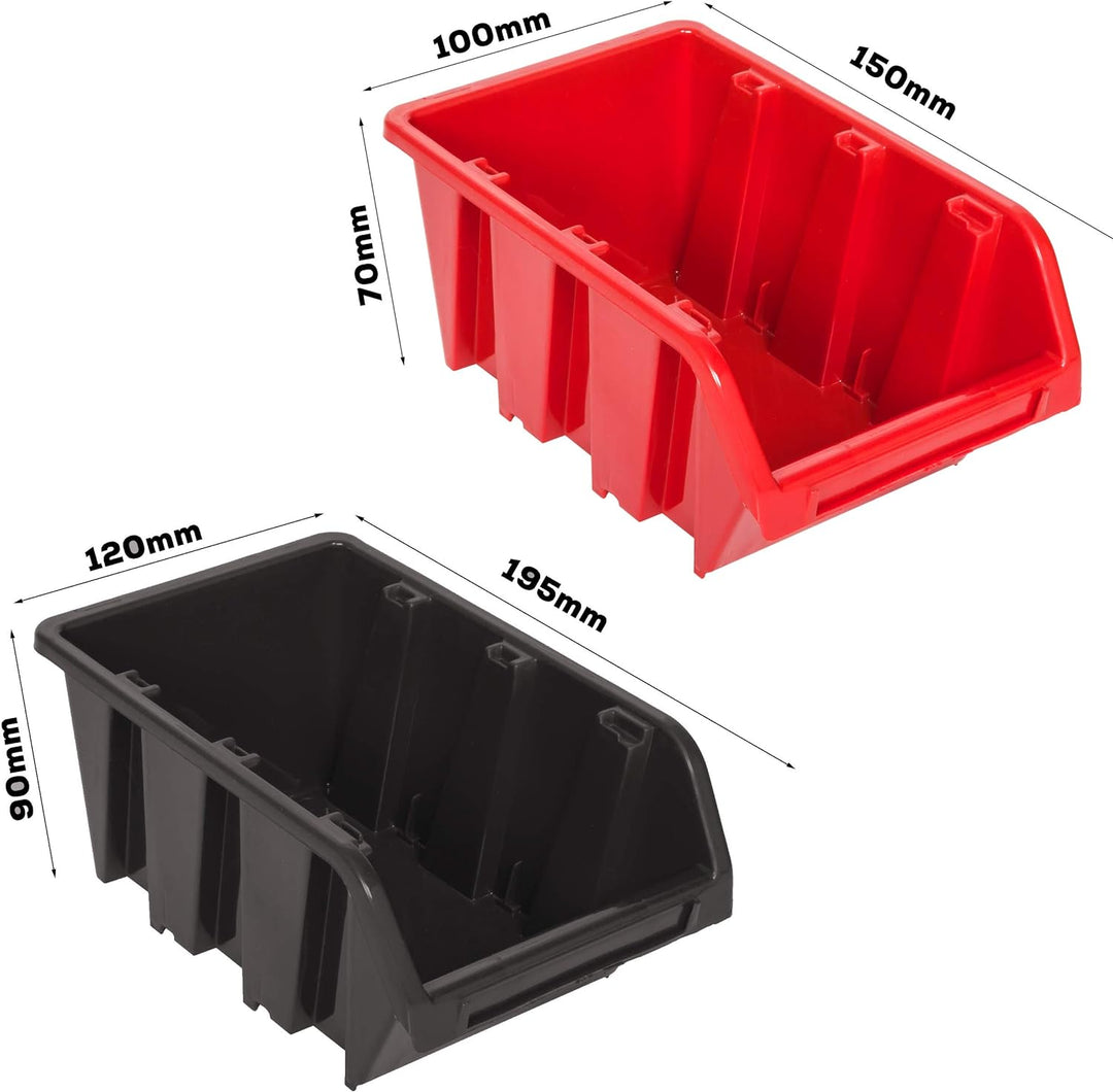 botle Lagersystem Wandregal 78 x 78 cm, Werkzeughalterungen, Stapelboxen Schüttenregal Sichtlagerkäs