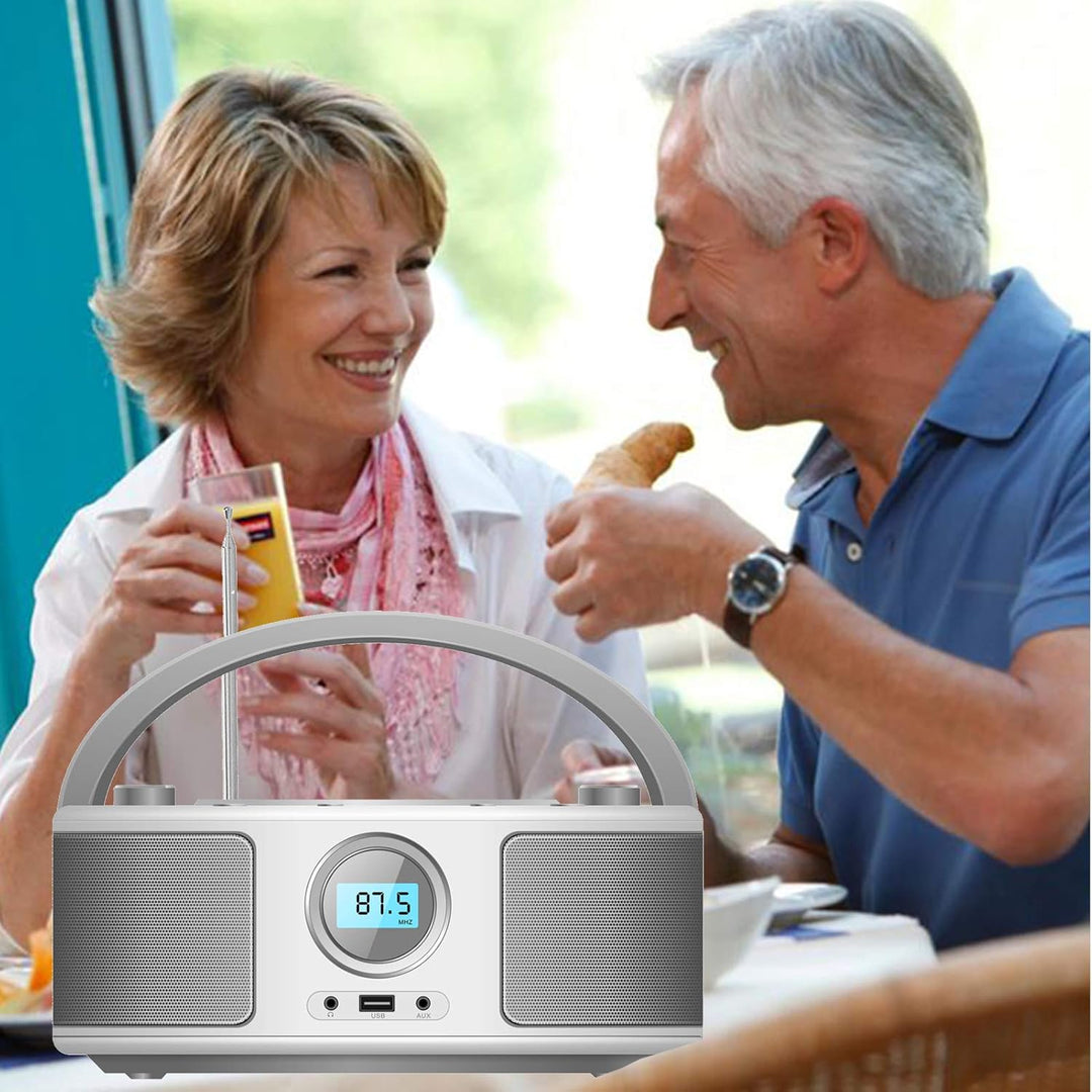 Tragbarer CD-Player Boombox,CD-MP3 Player,CD/CD-R,USB,FM Radio,AUX-In,CD Player Radio,Stereoanlage,K