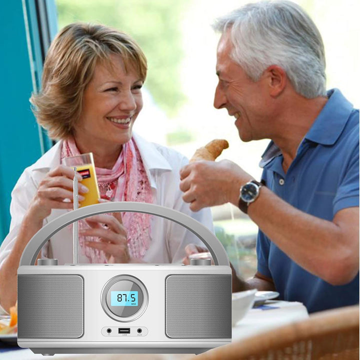 Tragbarer CD-Player Boombox,CD-MP3 Player,CD/CD-R,USB,FM Radio,AUX-In,CD Player Radio,Stereoanlage,K