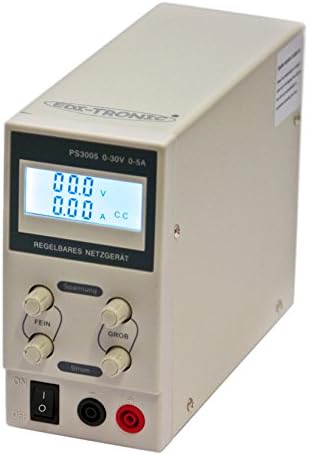 edi-tronic Regelbares DC Labornetzgerät 0-30V 0-5A PS3005 Labornetzteil Netzgerät regelbar Netzteil