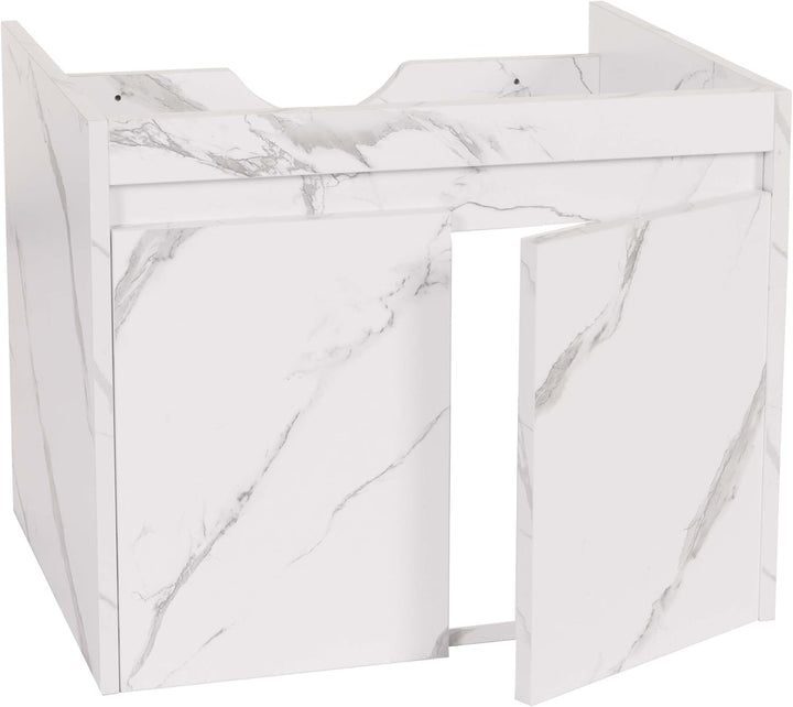 Waschbeckenunterschrank HWC-L86AM, Badezimmer Waschtisch Unterschrank, MVG Melamin Türen 48x59x46cm