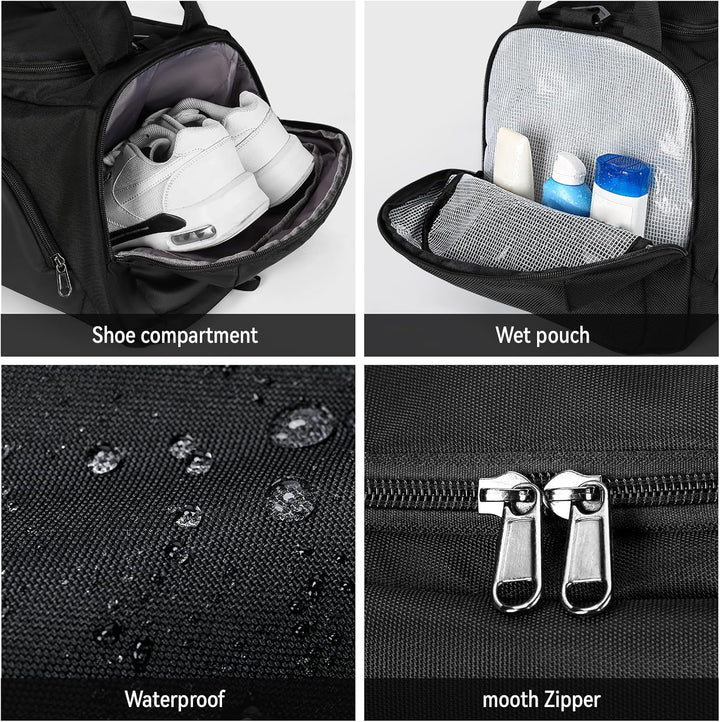 Sport Gym Bag Men,Sport Duffel Bag with Shoes Compartment and Wet Pocket Travel Duffel Bag Lightweig